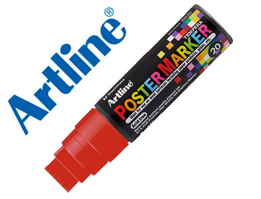 Rotulador artline poster marker epp-20 punta rectangular 20 mm color marron