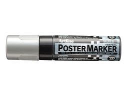 Rotulador artline poster marker epp-20 punta rectangular 20 mm color plata