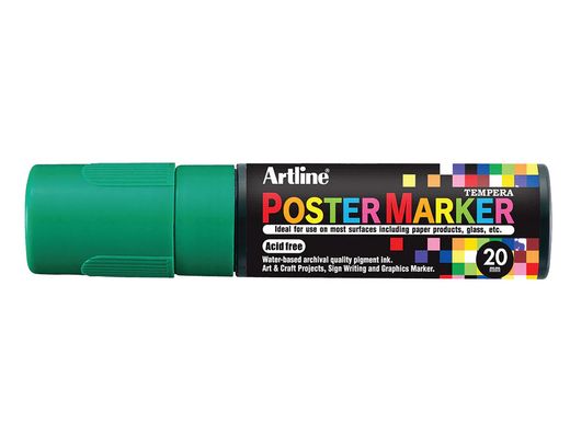 Rotulador artline poster marker epp-20 punta rectangular 20 mm color verde