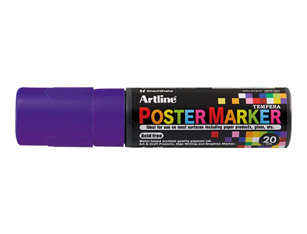 Rotulador artline poster marker epp-20 punta rectangular 20 mm color violeta