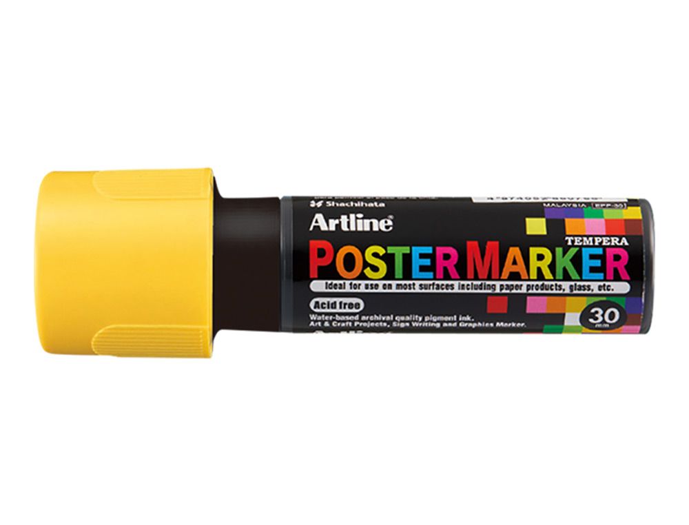 Rotulador artline poster marker epp-30 punta rectangular 30 mm color amarillo