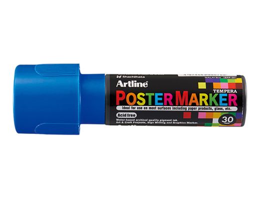 Rotulador artline poster marker epp-30 punta rectangular 30 mm color azul