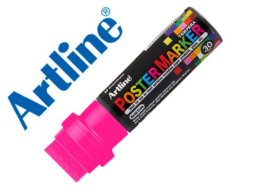 Rotulador artline poster marker epp-30 punta rectangular 30 mm color rosa fluor