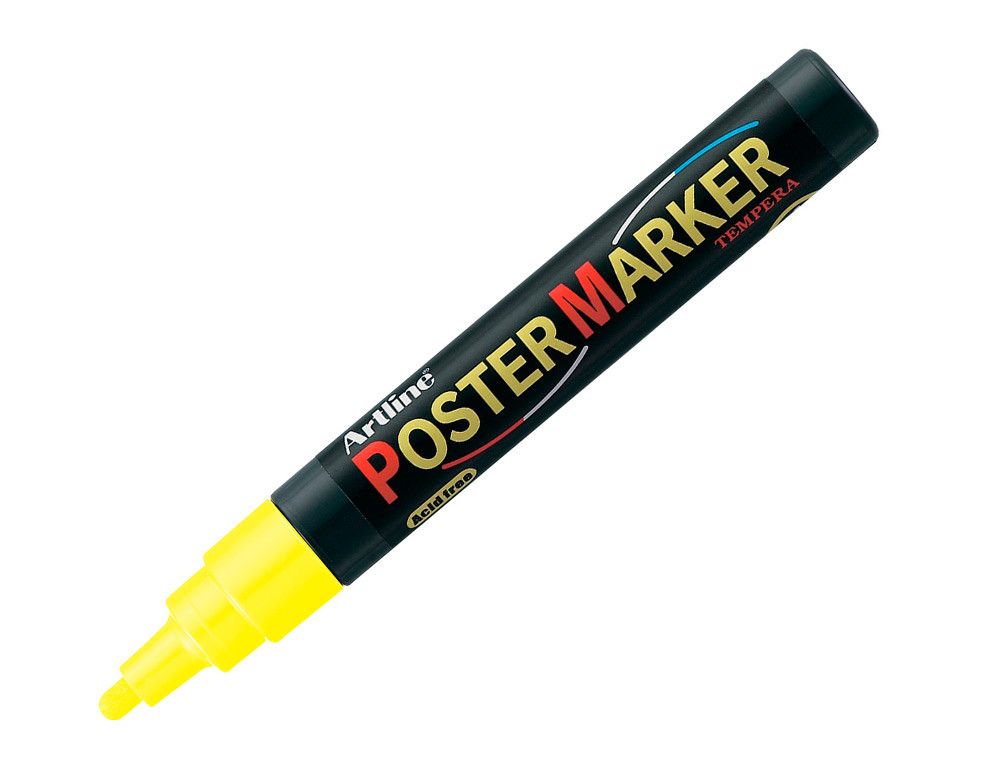 Rotulador artline poster marker epp-4-ama flu punta redonda 2 mm color amarillo fluor EPP-4-AMA-FLU