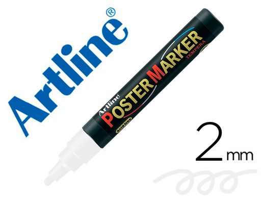 Rotulador artline poster marker epp-4-bla punta redonda 2 mm color blanco