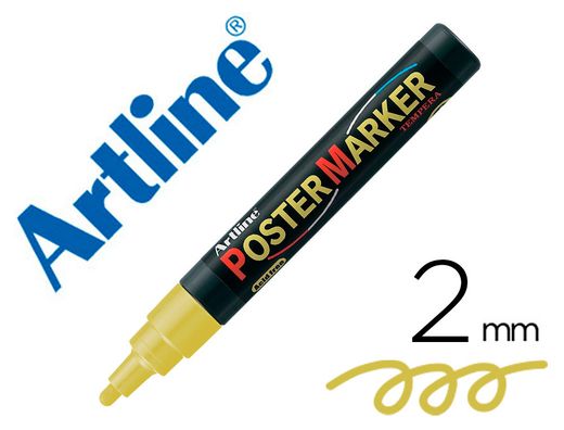 Rotulador artline poster marker epp-4-oro met punta redonda 2 mm color metalizado oro EPP-4-ORO-MET