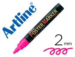 Rotulador artline poster marker epp-4-ros flu punta redonda 2 mm color rosa fluor EPP-4-ROS-FLU