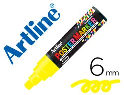 Rotulador artline poster marker epp-6-ama fluo punta redonda 6 mm color amarillo fluor EPP-6-AMA-FLUO
