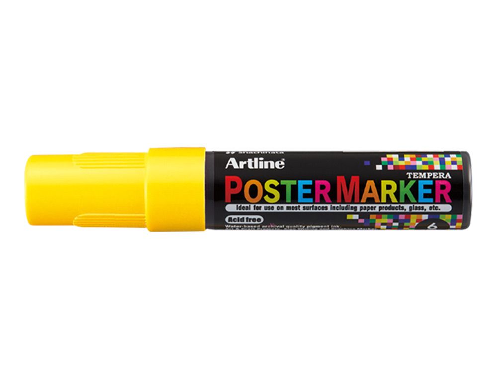 Rotulador artline poster marker epp-6 punta redonda 6 mm color amarillo
