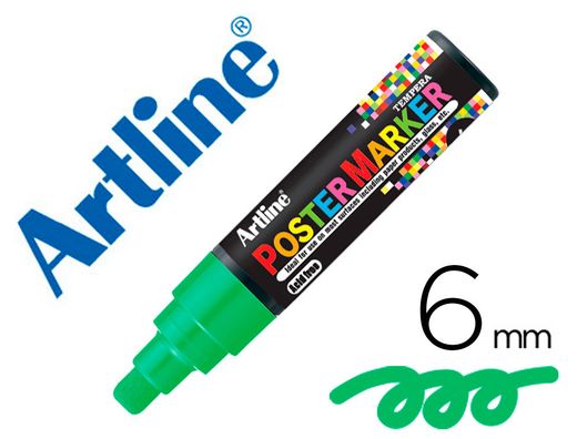 Rotulador artline poster marker epp-6-ver punta redonda 6 mm color verde EPP-6-VER