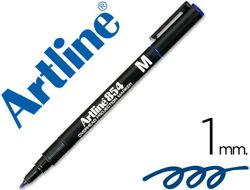 Rotulador Artline Retroproyeccion Punta Fibra Permanente Ek-854 Azul -Punta Redonda 1 Mm