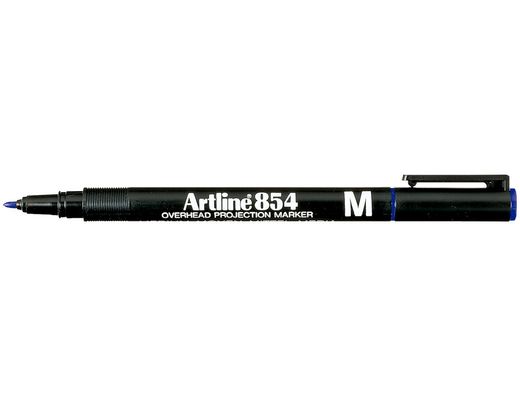 Rotulador Artline Retroproyeccion Punta Fibra Permanente Ek-854 Azul -Punta Redonda 1 Mm