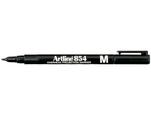 Rotulador Artline Retroproyeccion Punta Fibra Permanente Ek-854 Negro -Punta Redonda 1 Mm