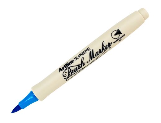 Rotulador artline supreme brush epfs pintura base de agua punta tipo pincel trazo fino azul claro