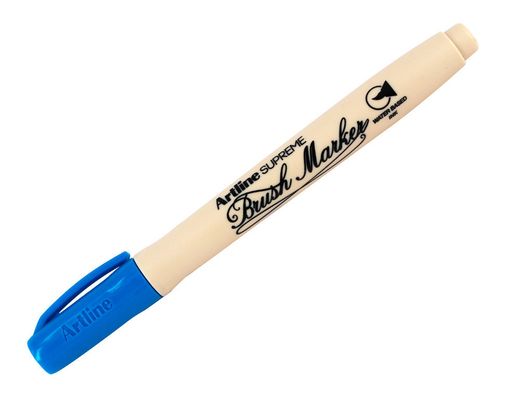 Rotulador artline supreme brush epfs pintura base de agua punta tipo pincel trazo fino azul claro