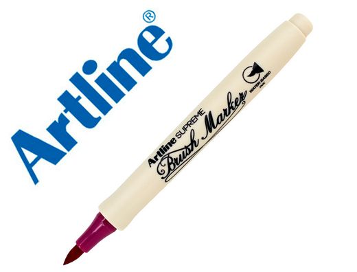 Rotulador artline supreme brush epfs pintura base de agua punta tipo pincel trazo fino magenta