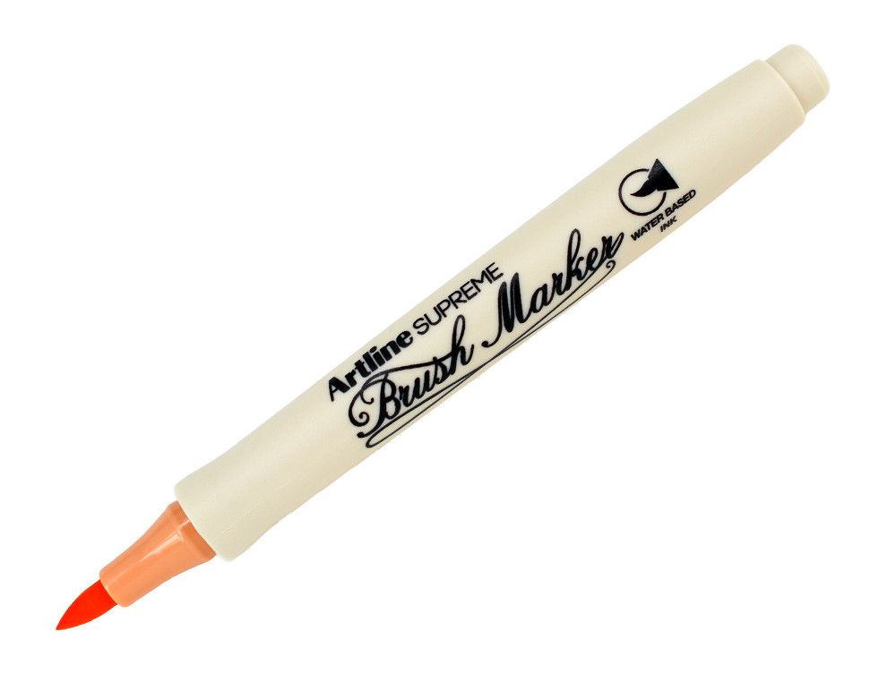 Rotulador artline supreme brush epfs pintura base de agua punta tipo pincel trazo fino ocre