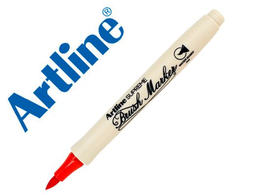 Rotulador artline supreme brush epfs pintura base de agua punta tipo pincel trazo fino rojo