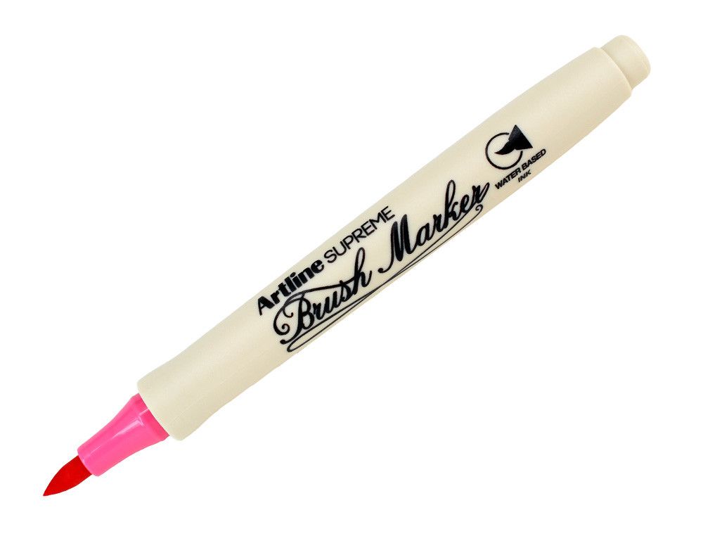 Rotulador artline supreme brush epfs pintura base de agua punta tipo pincel trazo fino rosa
