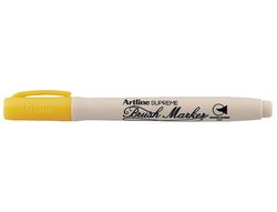 Rotulador artline supreme brush pintura base de agua punta tipo pincel trazo variable amarillo