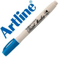 Rotulador artline supreme brush pintura base de agua punta tipo pincel trazo variable azul