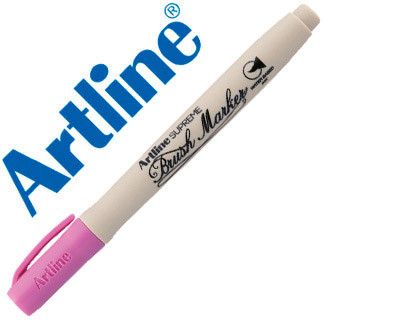 Rotulador artline supreme brush pintura base de agua punta tipo pincel trazo variable rosa