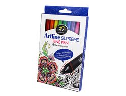 Rotulador artline supreme epfs200 fine liner punta de fibra 0,4 mm bolsa 10 unidades colores surtidos