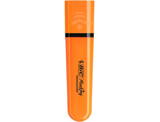 Rotulador bic flat fluorescente naranja neon caja de 12 unidades
