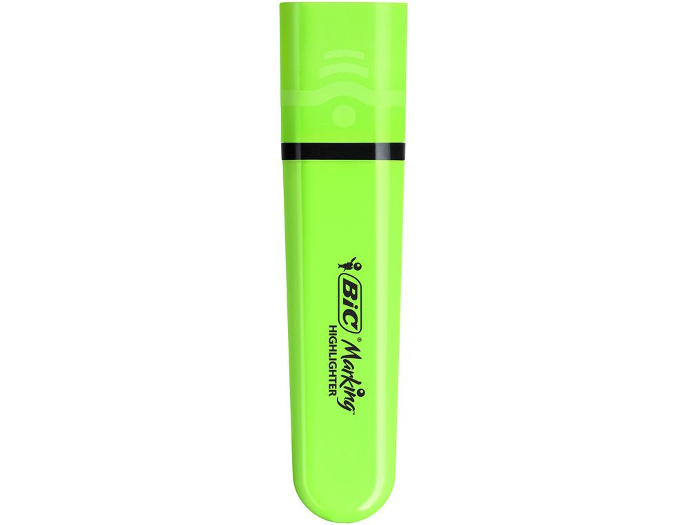 Rotulador bic flat fluorescente verde neon caja de 12 unidades