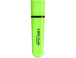 Rotulador bic flat fluorescente verde neon caja de 12 unidades
