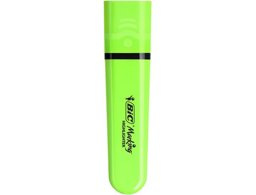 Rotulador bic flat fluorescente verde neon caja de 12 unidades