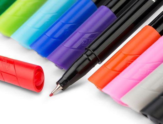 Rotulador bic intensity fine punta de fibra 0,4 mm expositor 192 unidades colores surtidos 160x130x345 mm