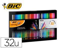 Rotulador bic intesity collection estuche de 32 unidades colores surtidos
