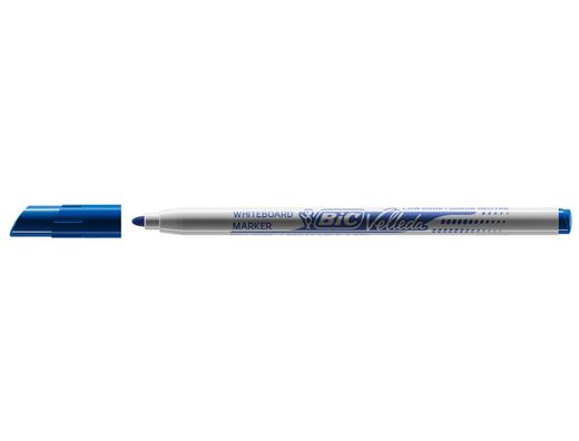 Rotulador bic velleda fino para pizarra azul punta redonda 1 mm