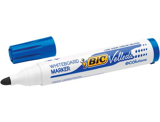 Rotulador Bic Velleda para Pizarra Azul Punta Redonda 1,3 Mm