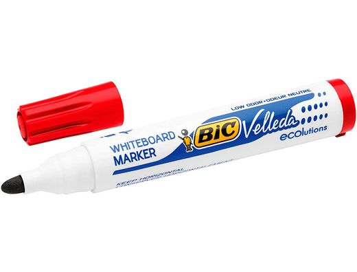 Rotulador Bic Velleda para Pizarra Rojo Punta Redonda 1,3 Mm
