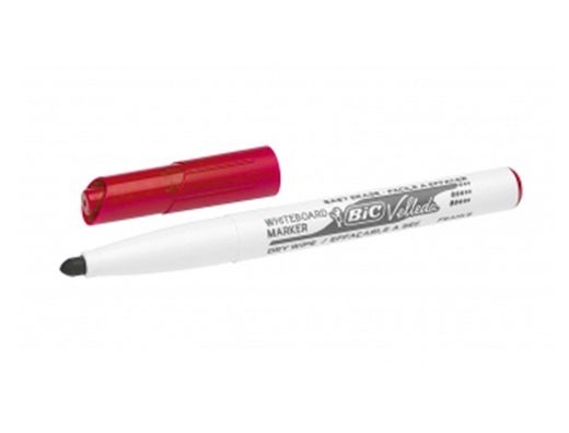 Rotulador Bic Velleda para Pizarra Rojo -Punta Redonda 2 Mm