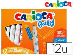 Rotulador carioca baby 2 años caja 12 colores surtidos