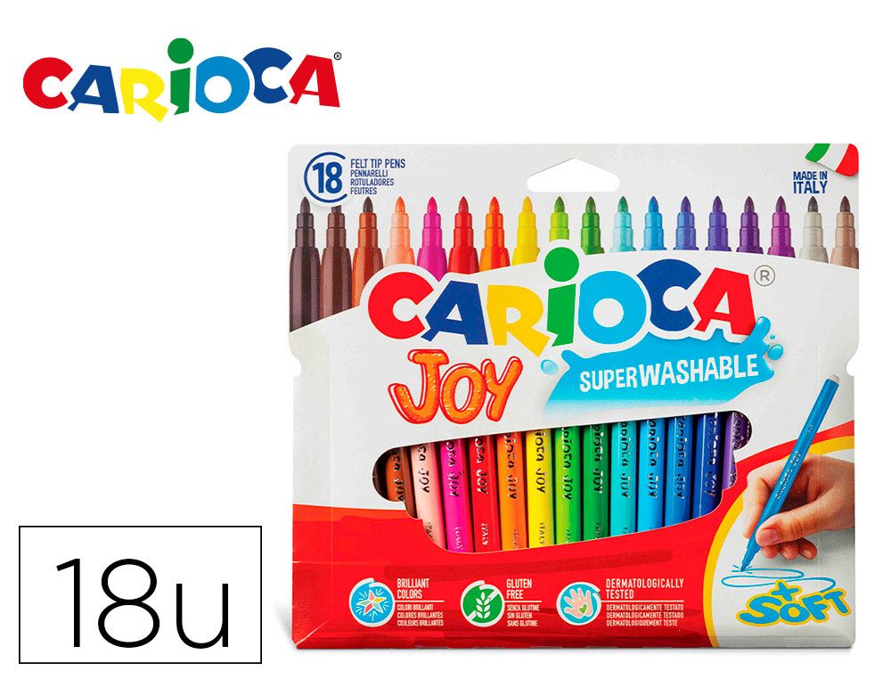 Rotulador Carioca Joy Caja De 18 Colores Deskidea rotulador-carioca-joy-caja-de-18-colores-deskidea