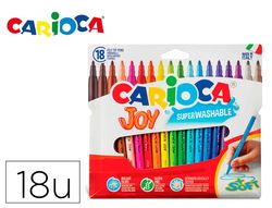 Rotulador carioca joy caja de 18 colores