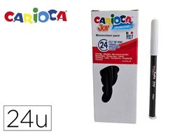 Rotulador carioca joy monocolor negro caja de 24 unidades