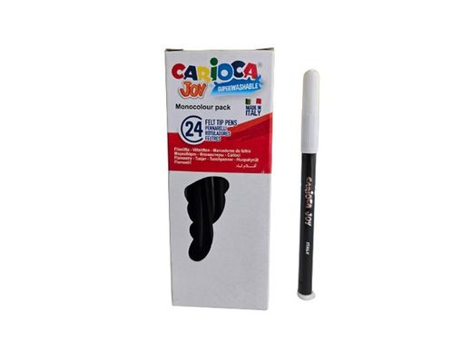 Rotulador carioca joy monocolor negro caja de 24 unidades