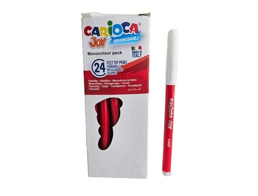 Rotulador carioca joy punta fina 2,8 mm lavable color rojo