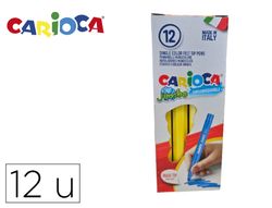 Rotulador carioca jumbo amarillo punta gruesa caja de 12 unidades