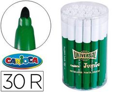 Rotulador Carioca Jumbo C-30 Verde Punta Gruesa -Bote de 30 Unidades