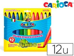 Rotulador Carioca Jumbo C/12 Colores -Punta Gruesa