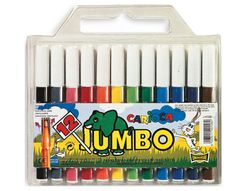 Rotulador Carioca Jumbo C/12 Colores -Punta Gruesa