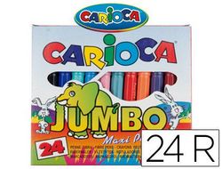 Rotulador Carioca Jumbo C/24 Colores -Punta Gruesa