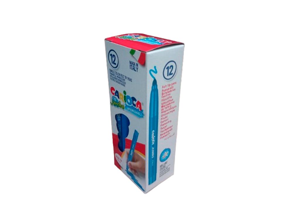 Rotulador carioca jumbo lavable azul punta gruesa 6 mm