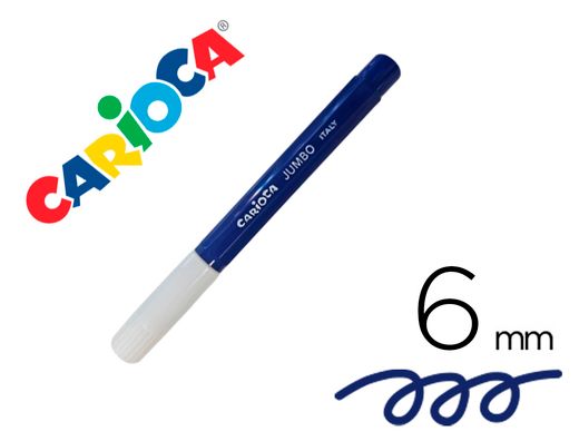 Rotulador carioca jumbo lavable azul punta gruesa 6 mm